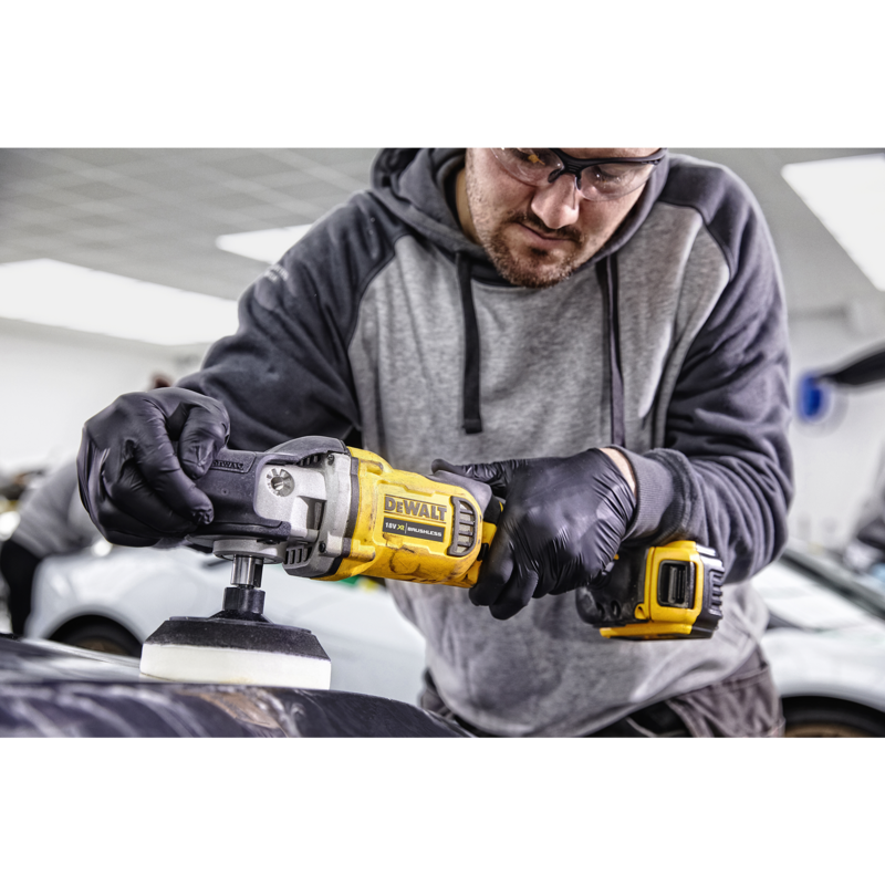 DEWALT Akku-Rotationspolierer DCM849N-XJ, 18Volt Poliermaschine, gelb/schwarz