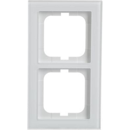 Busch-Jaeger Rahmen zwei-fach, Designlinie Busch-axcent pur, Glas, glänzend