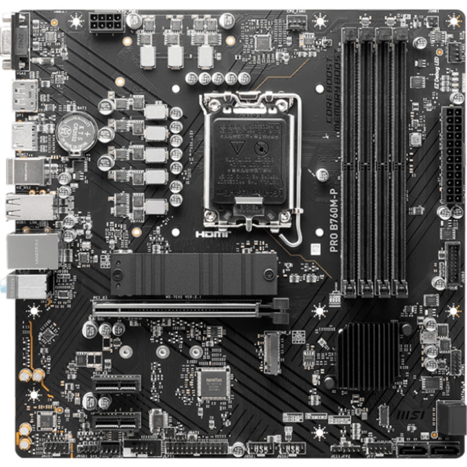 MSI PRO B760M-P Mainboard, schwarz, Gebraucht