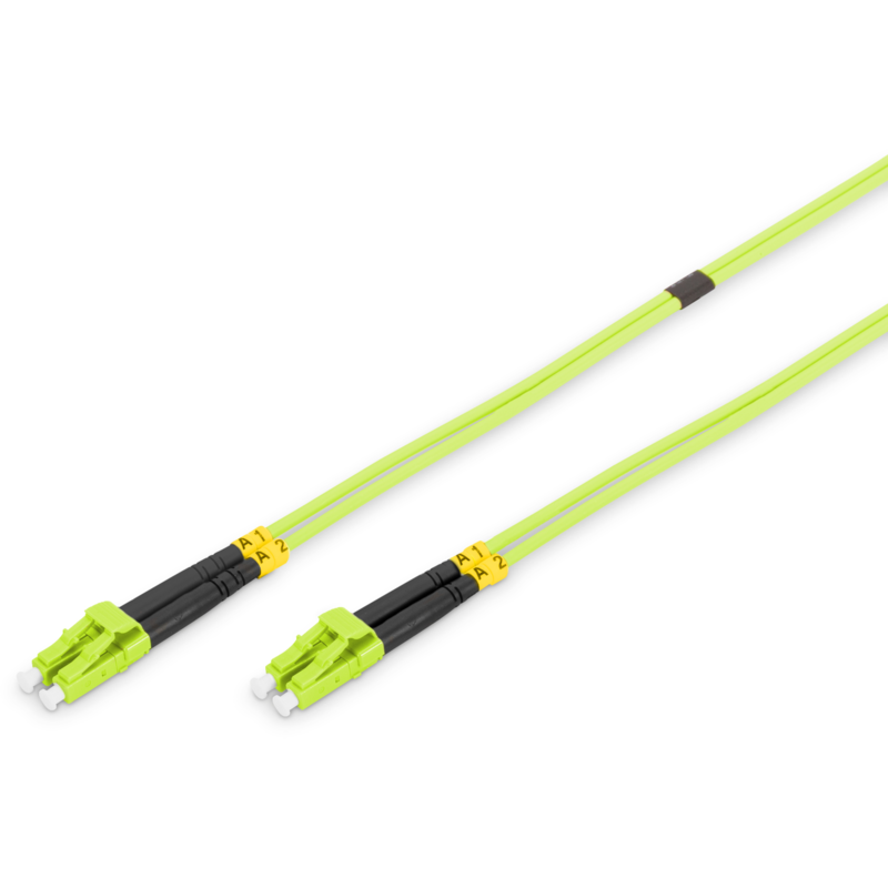 Digitus LWL Patchkabel, Duplex, LC > LC Stecker, Multimode OM5 Kabel, hellgrün