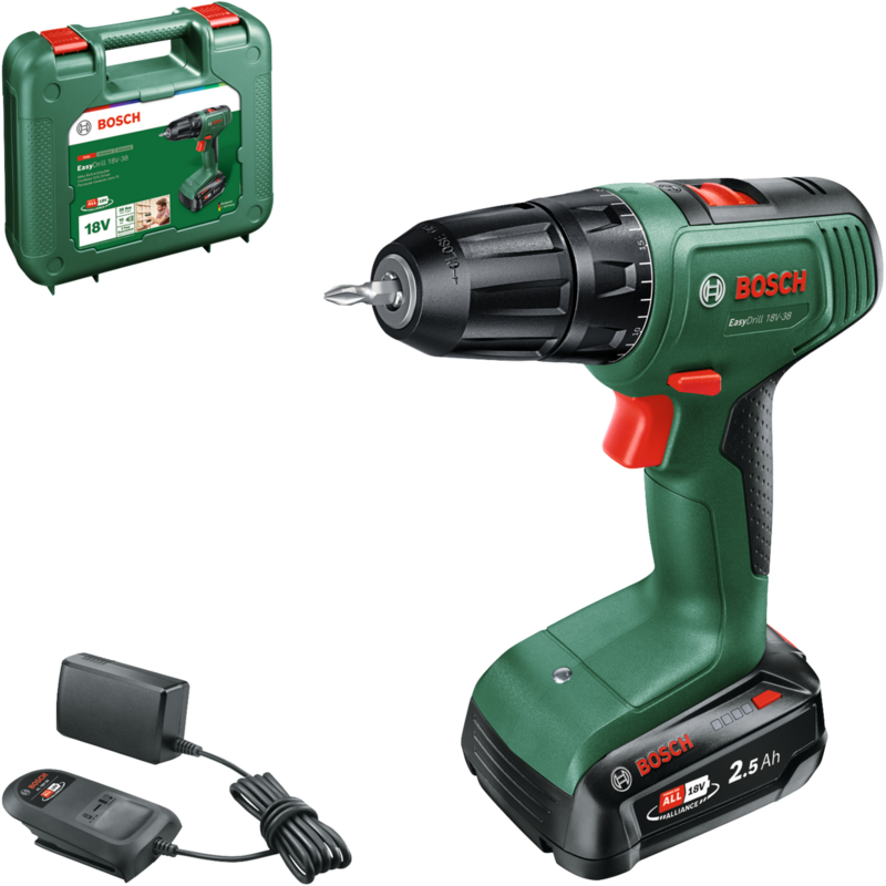Bosch Heimwerken & Garten Akku-Bohrschrauber EasyDrill 18V-38, grün/schwarz