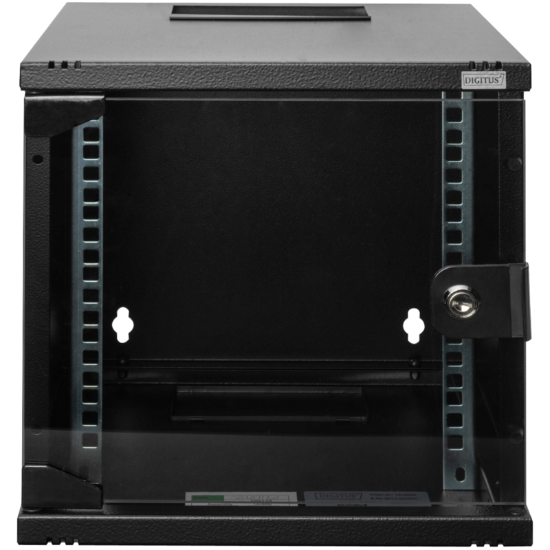 Digitus Wandgehäuse 254 mm (10") - 312x300 mm (BxT) IT-Schrank, schwarz, 6HE