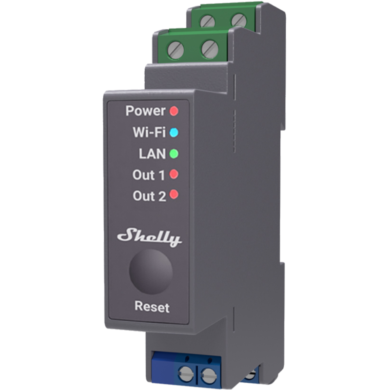 Shelly Pro 2 Relais, 2 Kanäle