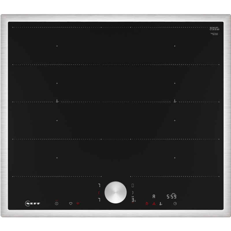 Neff T66STY4L0 N 90 Autarkes Kochfeld, schwarz/edelstahl, 60 cm