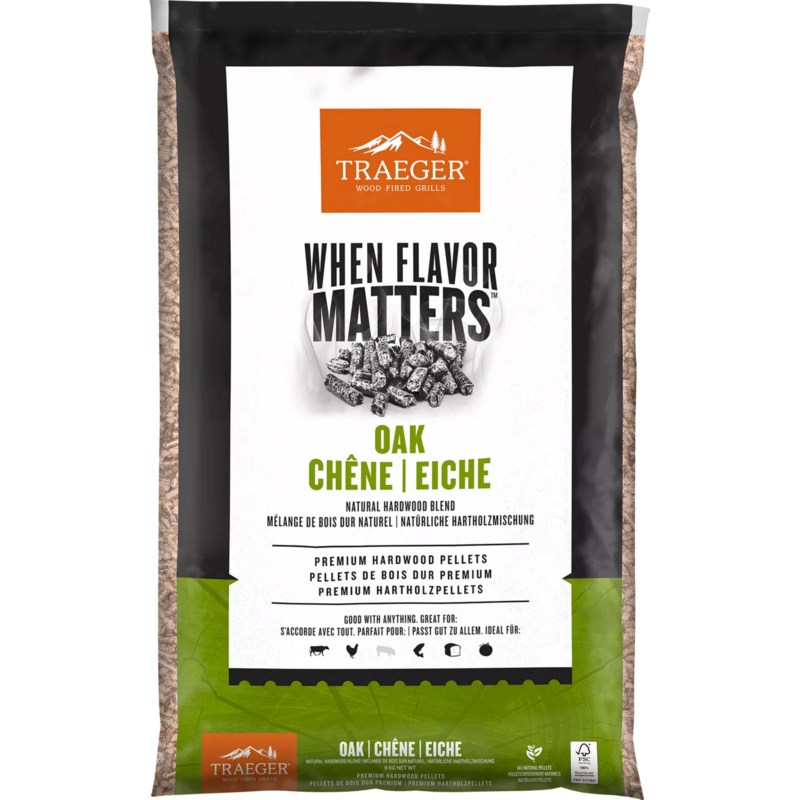 Traeger Hartholz Pellets EICHE, 9kg Brennstoff