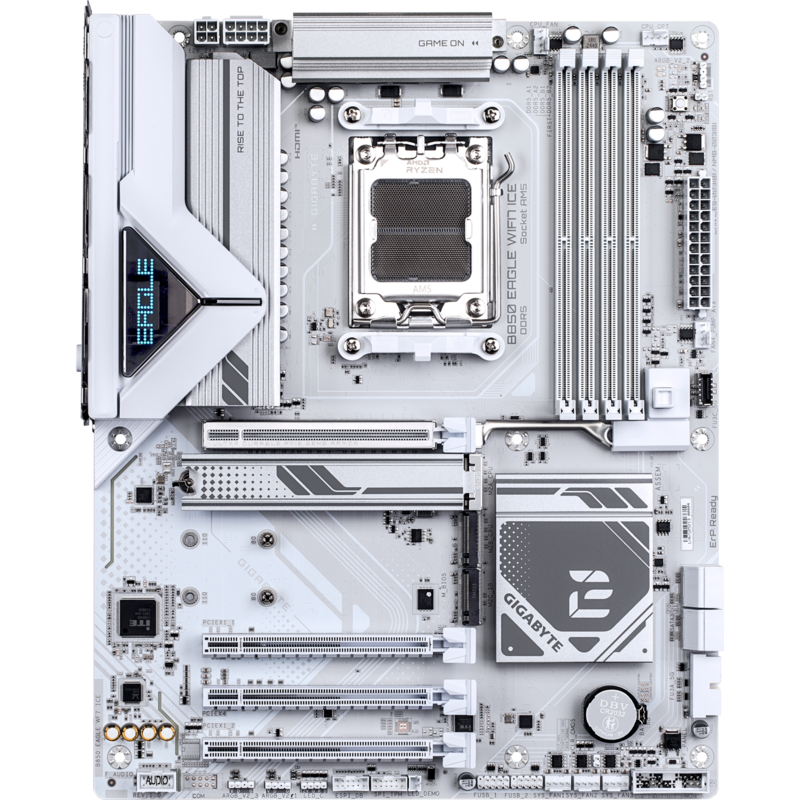 GIGABYTE B850 EAGLE WiFi7 ICE Mainboard, weiß/silber