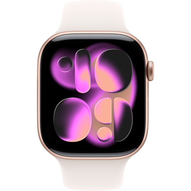 Apple Watch Series 11 Smartwatch, roségold, Aluminium, 46 mm, Sportarmband