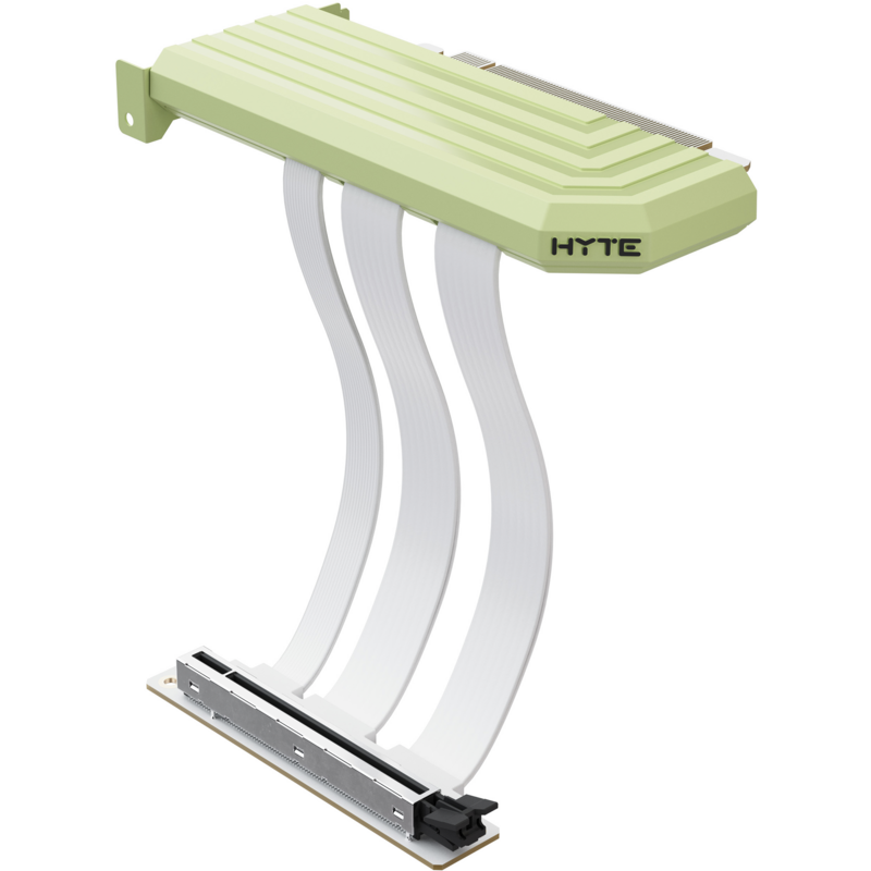 HYTE PCIe 5.0 Hyper Riser Verlängerungskabel, grün/weiß, 20cm