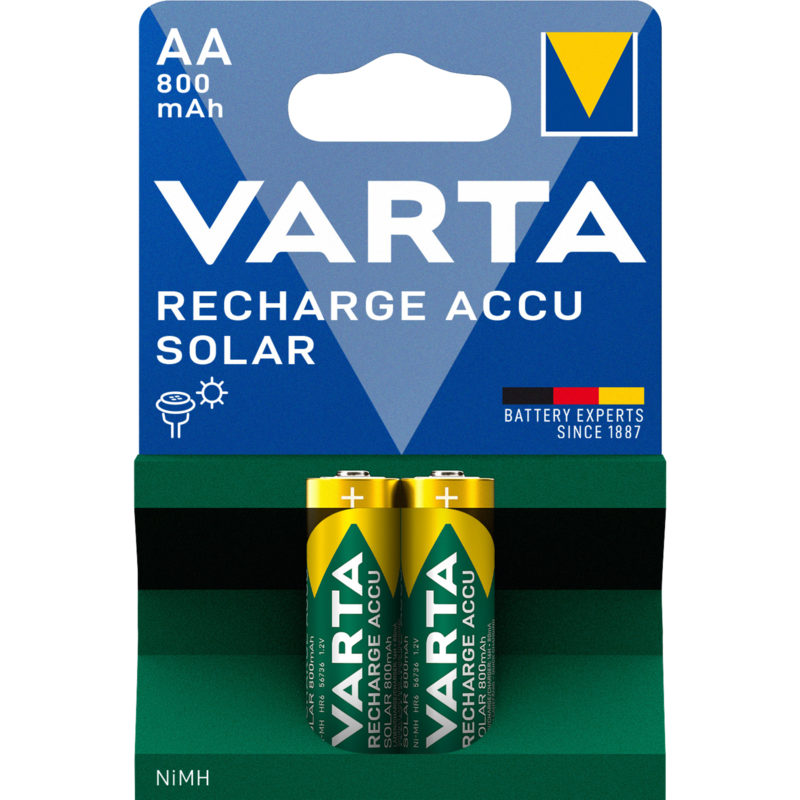 VARTA 56736 (Solar) Akku, 2 Stück, AA