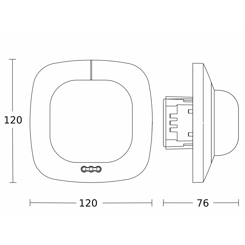 Steinel Präsenzmelder Infrarot Quattro Unterputz COM1 on/off, weiß