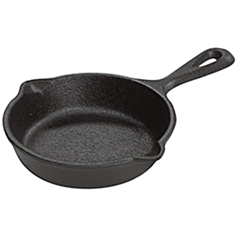 Lodge Mini Bratpfanne LMS3 mit Stiel Pfanne, schwarz, Ø 8,9cm