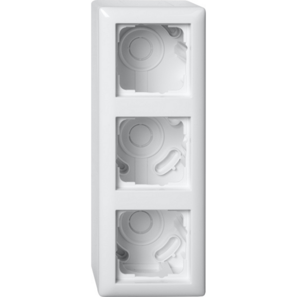 Gira Aufputzgehäuse 3-fach mit Rahmen Gehäuse, weiß