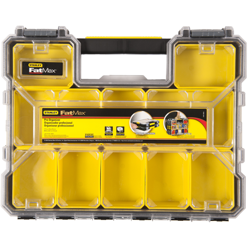 Stanley Organizer FATMAX PRO Werkzeugkiste, schwarz/transparent