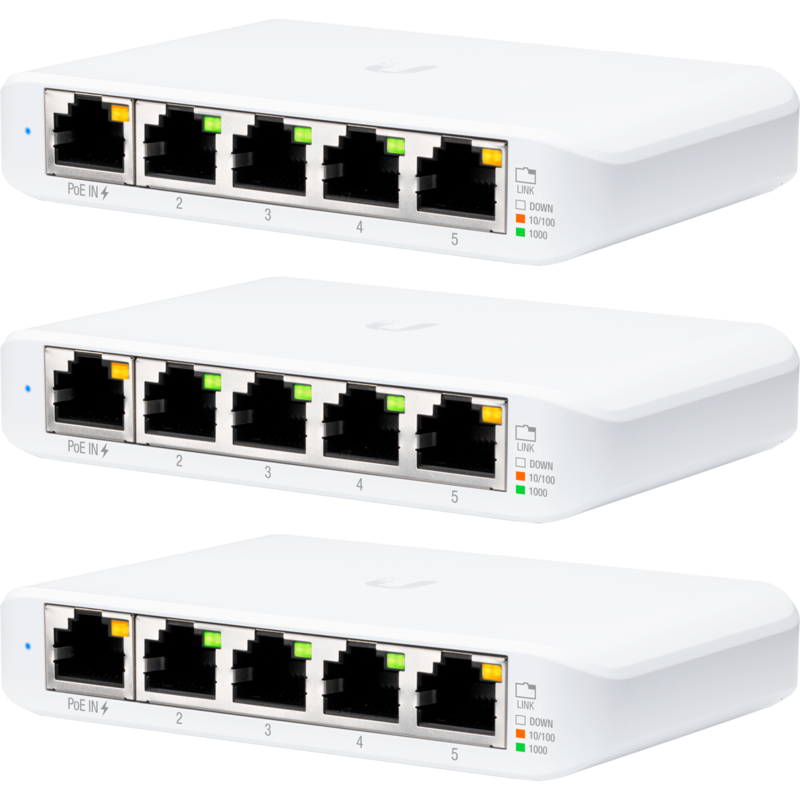 Ubiquiti UniFi Flex-Mini Switch, weiß, 3er Pack