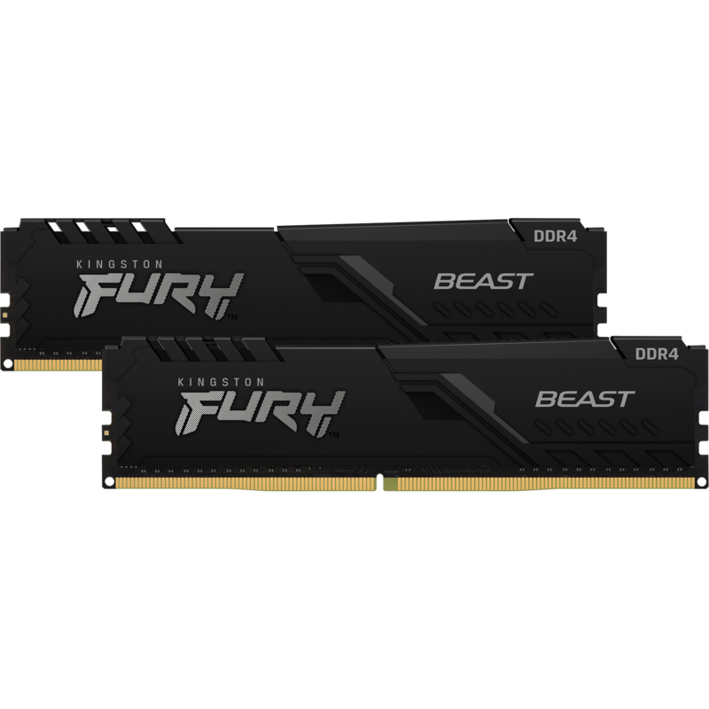 Kingston FURY DIMM 32 GB DDR4-3200 (2x 16 GB) Dual-Kit Arbeitsspeicher, schwarz
