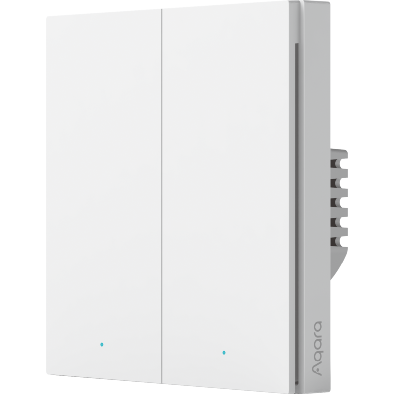 Aqara Smart Wall Switch H1 - zwei Wippen mit Neutralleiter Taster, weiß