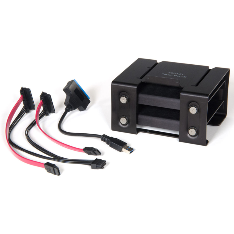 Sonnet Fusion Flex J3i für 2019 Mac Pro Laufwerkstrays, schwarz, 3-Drive