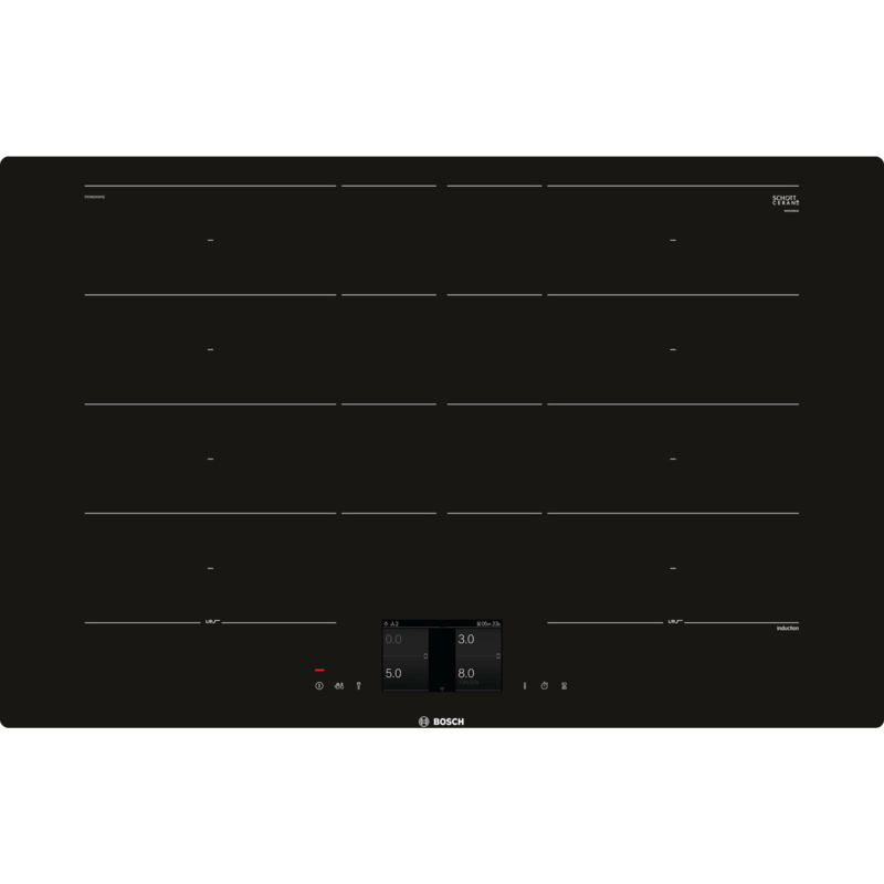 Bosch Home PXY801KW1E Serie 8 Autarkes Kochfeld, schwarz, Home Connect