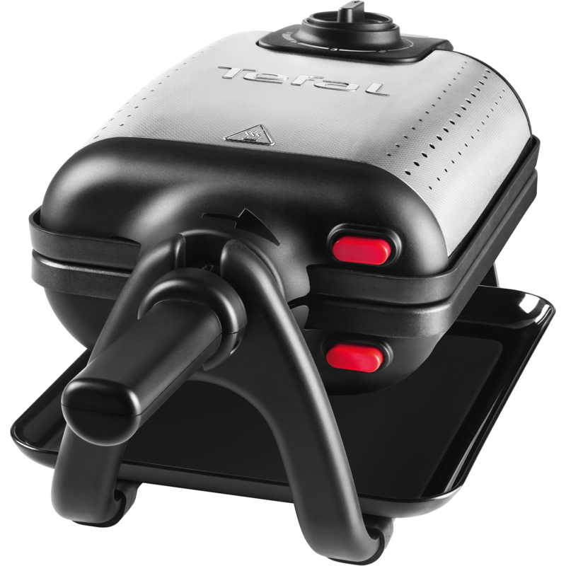 Tefal King Size Waffeleisen WM756D, schwarz/silber, 1.200 Watt