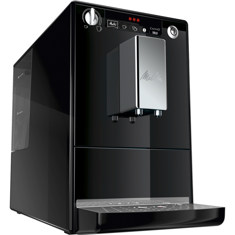 Melitta Caffeo Solo E950-201 Vollautomat, schwarz (glänzend)/silber