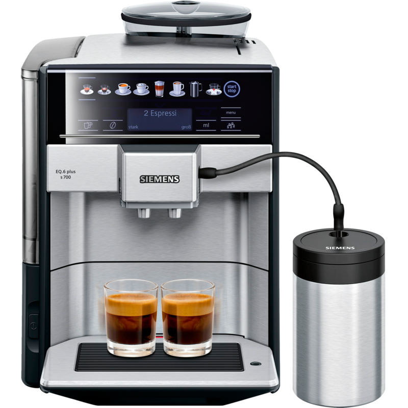 Siemens TE657M03DE EQ6 plus s700 Vollautomat, edelstahl/schwarz