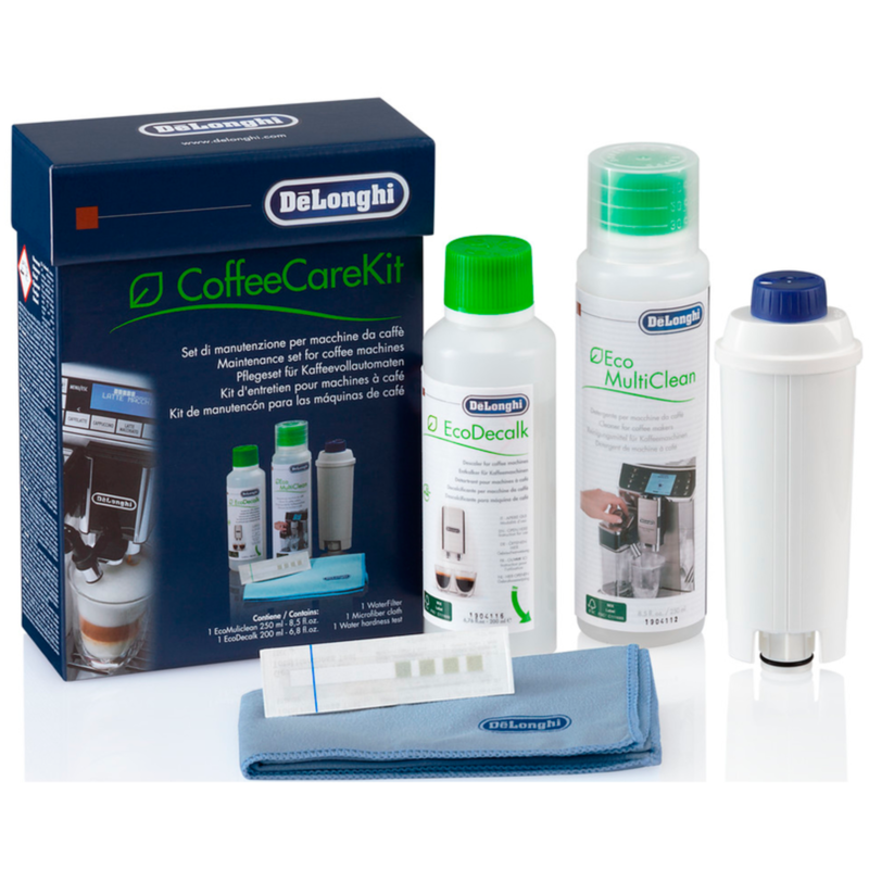 DeLonghi Pflegeset für Kaffeevollautomaten DLSC306 Entkalker, inkl. Filter