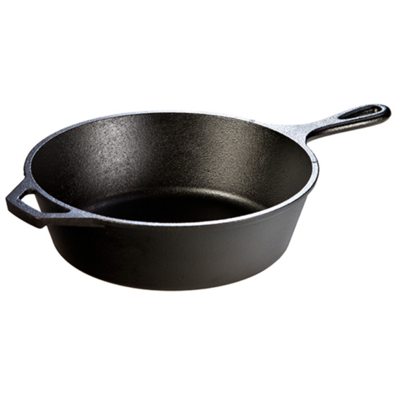 Lodge Bratpfanne L8DSK3 tief, mit Stiel Pfanne, schwarz, Ø 26cm