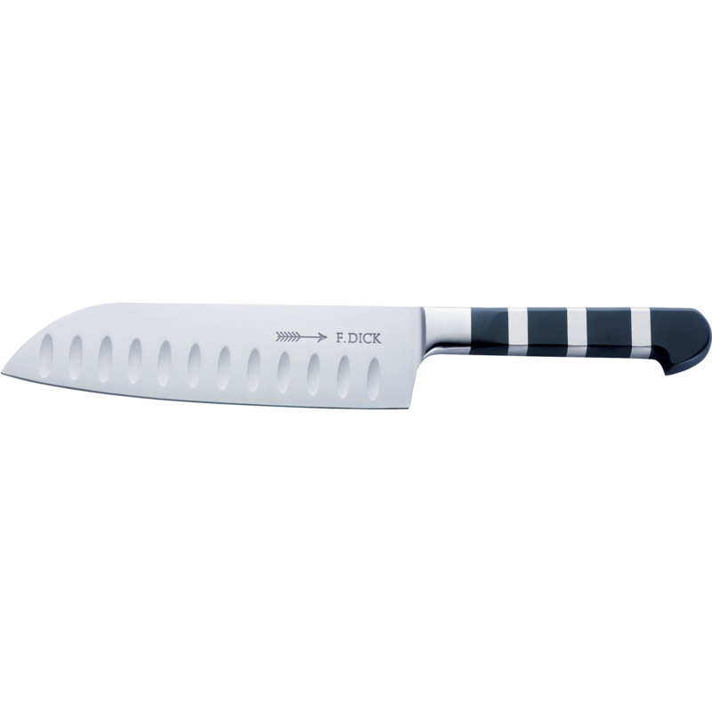 DICK Serie 1905 Santoku Kullenschliff, 18cm Messer, schwarz/silber