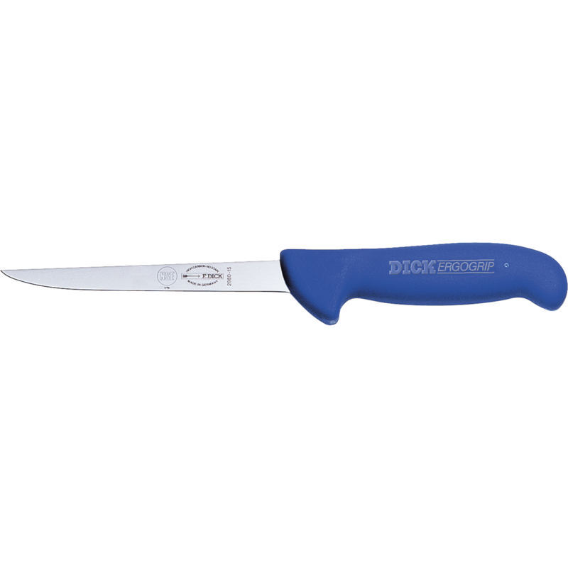 DICK ErgoGrip Ausbeinmesser, flexibel, 15cm Messer, blau, schmale Klinge