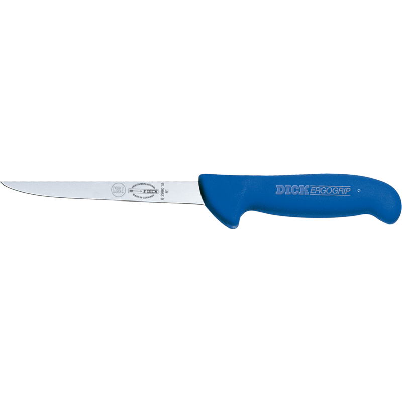 DICK ErgoGrip Ausbeinmesser, steif, 13cm Messer, blau, schmale, dünne Klinge