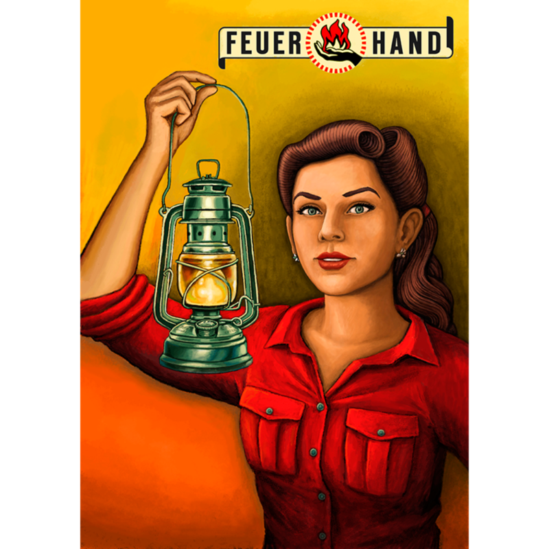 Feuerhand Blechschild Dekoration