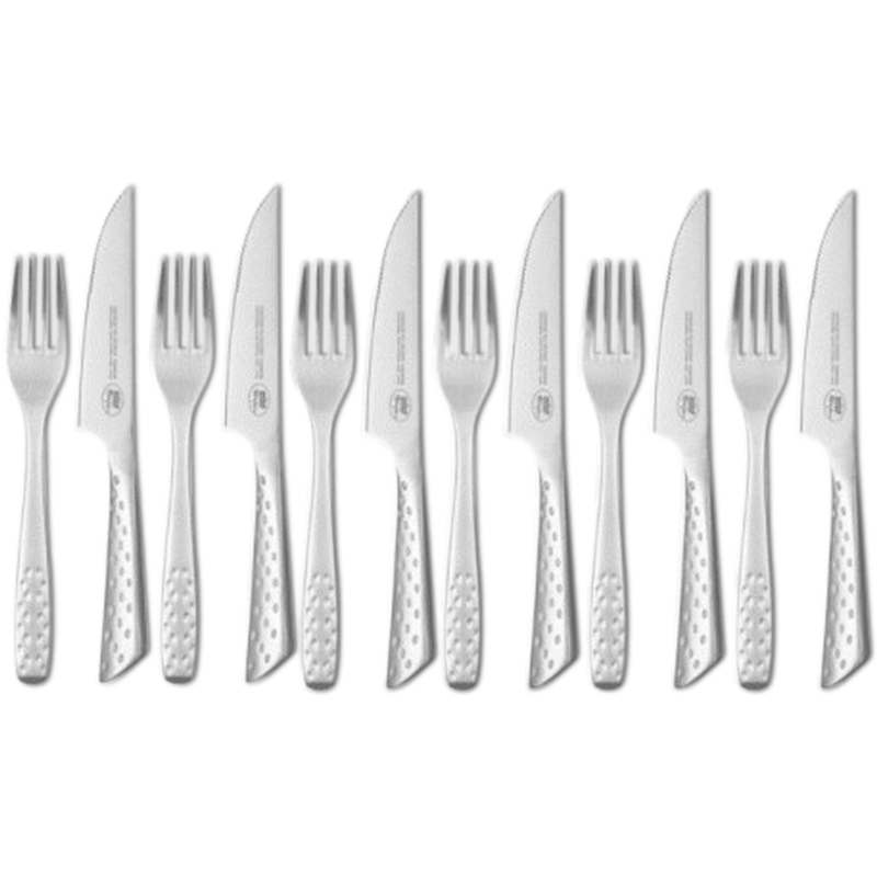 Weber Deluxe Steakbesteck-Set 17845 Besteck, edelstahl, 12-teilig