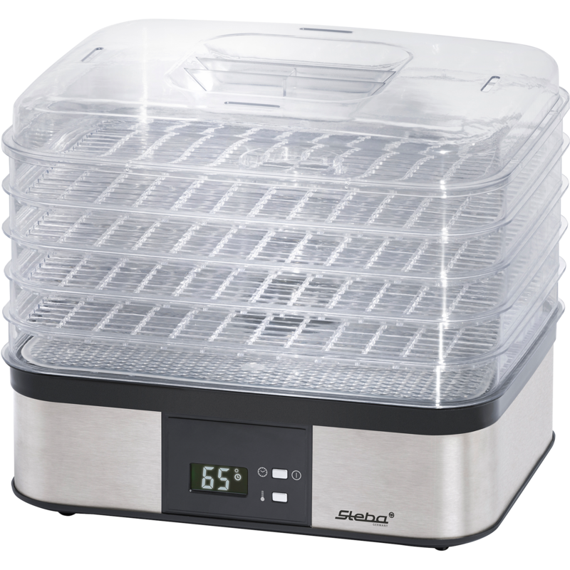 Steba Dörrautomat ED 5, edelstahl/schwarz, 350 Watt, Dörrfläche 32cm x 25cm pro