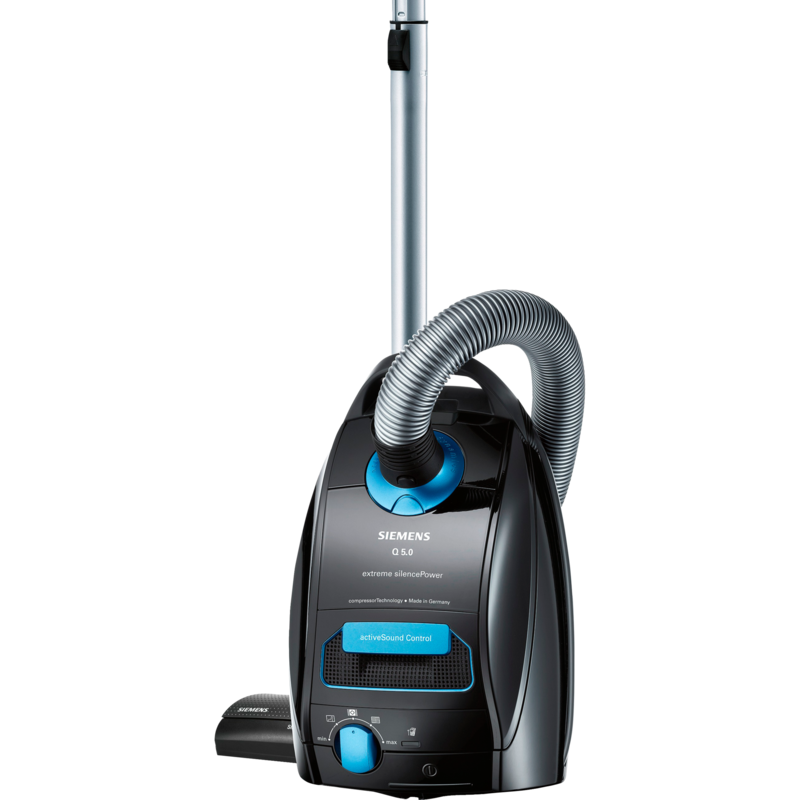 Siemens VSQ5X1230 Q5.0 extreme silencePower 850W Bodenstaubsauger, schwarz/blau