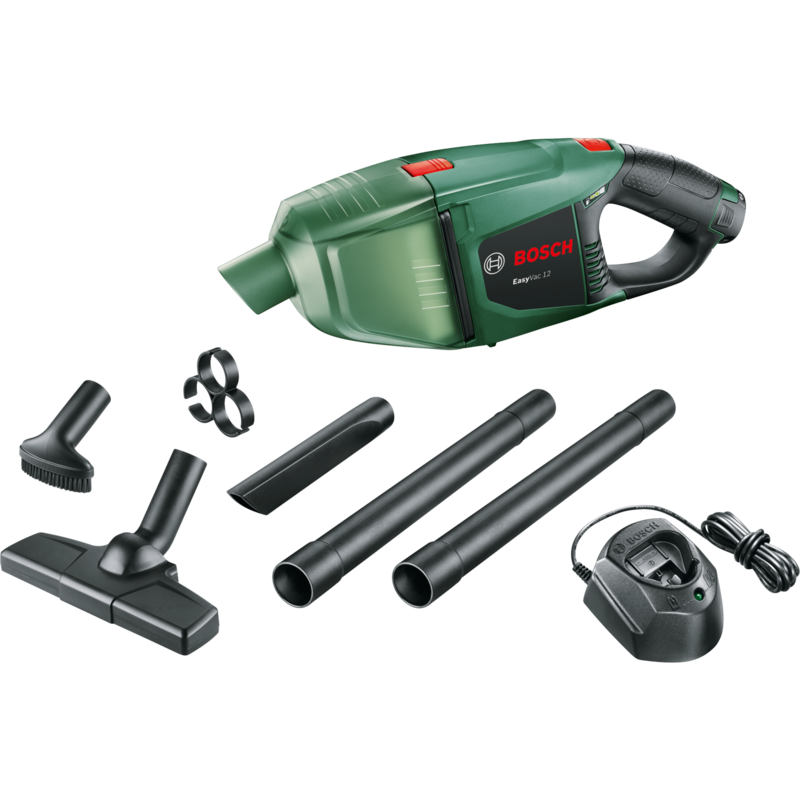 Bosch Heimwerken & Garten EasyVac 12 Handstaubsauger, grün, mit Akku und