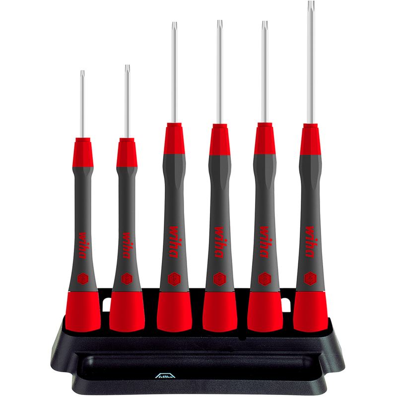 Wiha Feinschraubendreher-Set PicoFinish Schraubendreher, grau/rot, 7-teilig