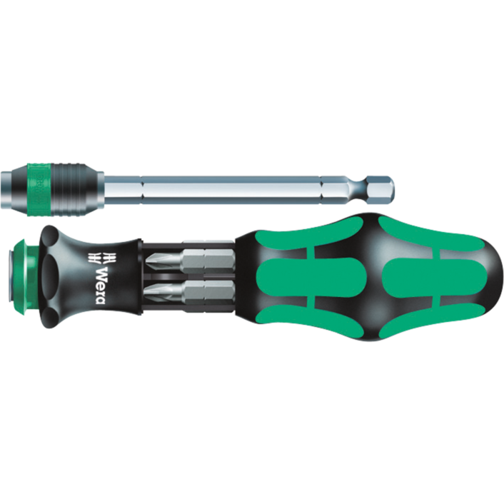 Wera Bit-Satz Kraftform Kompakt 20 mit Tasche, schwarz/grün, inkl. Steckgriff