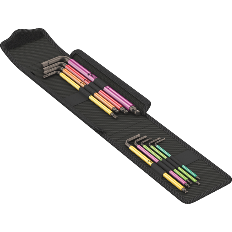 Wera Bicycle Set 4 Schraubendreher, schwarz, 9-teilig, in robuster Falttasche