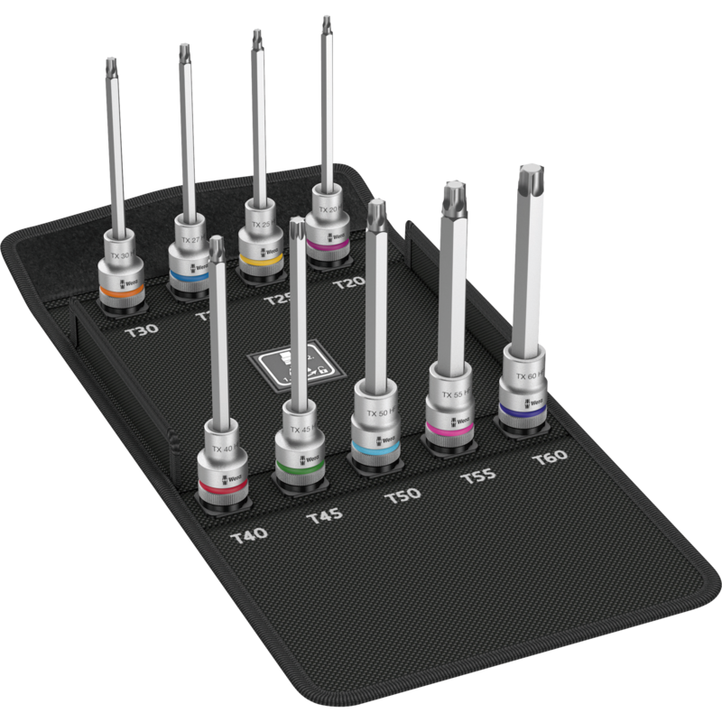 Wera 8767 C HF 3 Zyklop Bitnuss-Satz Sechsrund Bit-Satz, 9-teilig, 1/2", T20 bis
