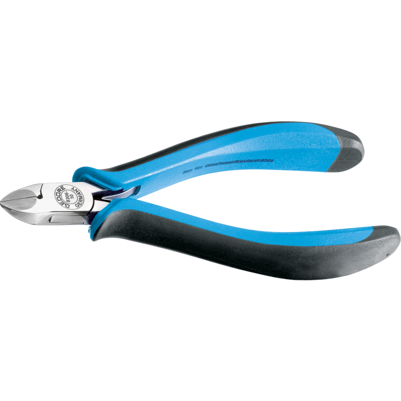 GEDORE Elektronik-Hartmetall-Seitenschneider, ESD Schneid-Zange, schwarz/blau