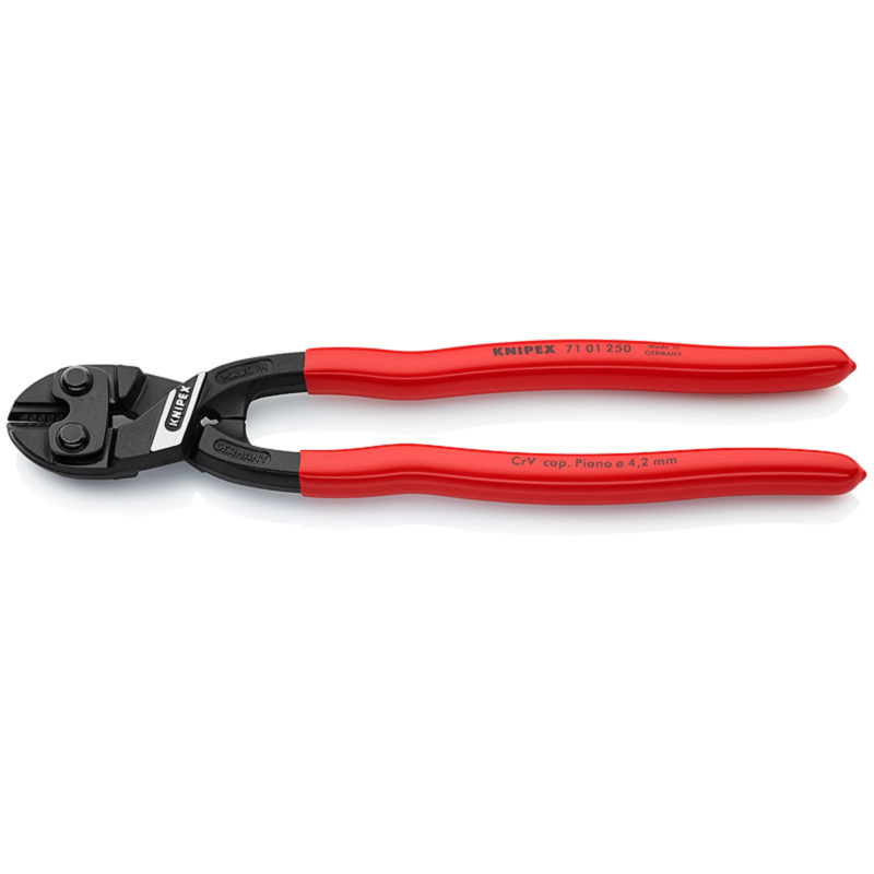KNIPEX Kompakt-Bolzenschneider CoBolt XL 7101250 Schneid-Zange, rot/schwarz