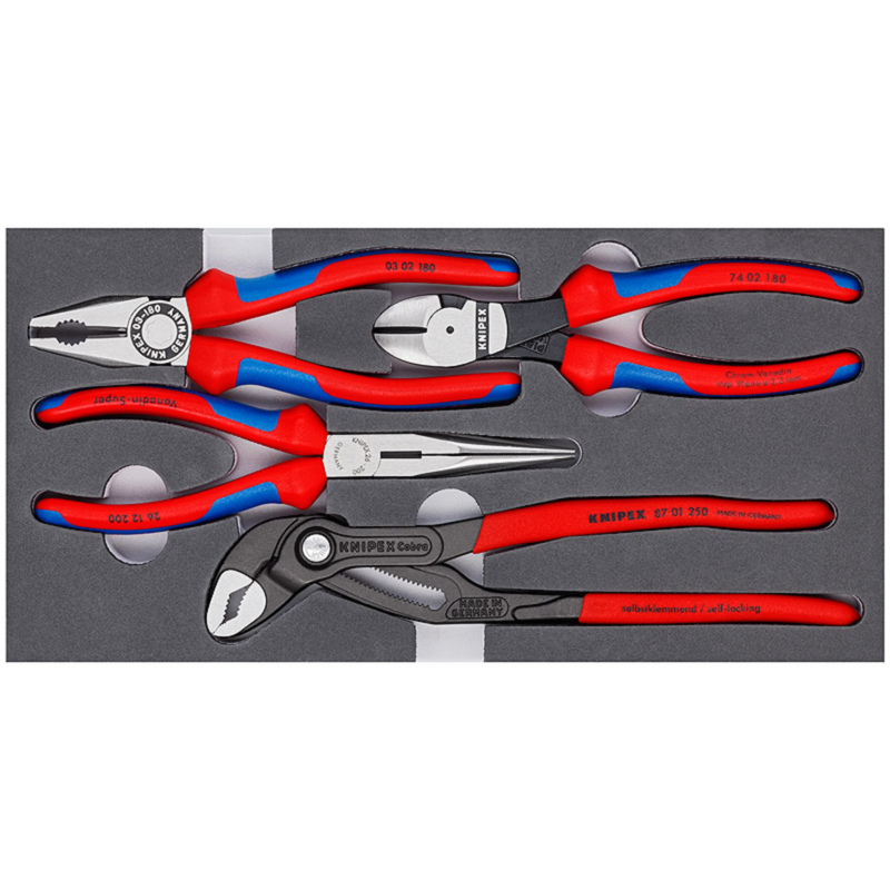 KNIPEX Zangen-Set "Basic" 002001V15, 4-teilig, präzise zugeschnittene