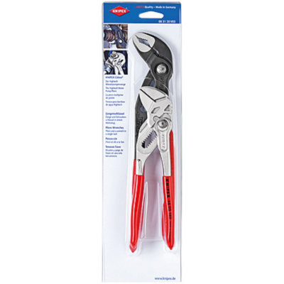 KNIPEX Zangen-Set 003120V03, 2-teilig, rot/schwarz