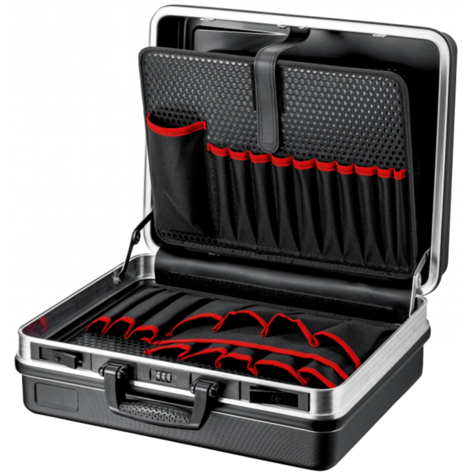 KNIPEX Werkzeugkoffer "Basic" 00 21 05 LE Werkzeugkiste, umlaufender Alu-Rahmen