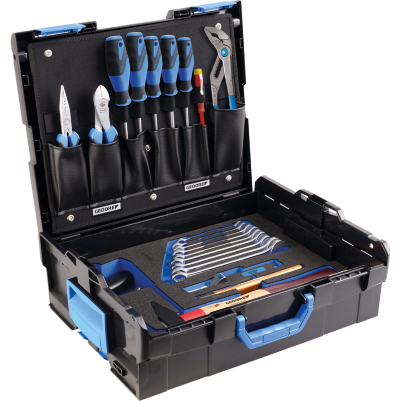 GEDORE Azubi-Sortiment in L-BOXX 136, 23-teilig Werkzeug-Set, schwarz/blau