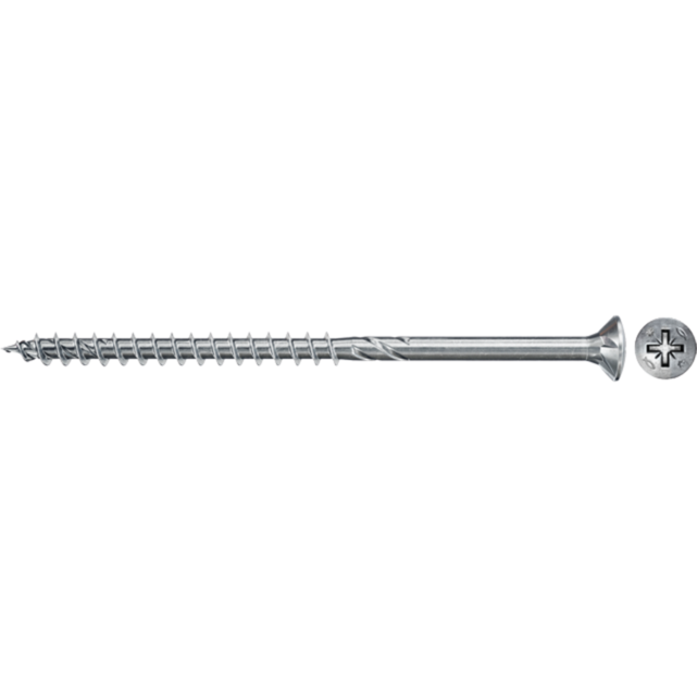 fischer Spanplattenschraube Power-Fast II 5,0x90 Senkkopf Schraube, 30 Stück