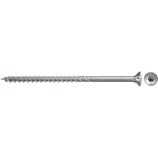 fischer Spanplattenschraube Power-Fast II 6,0x280 Senkkopf Schraube, 25 Stück
