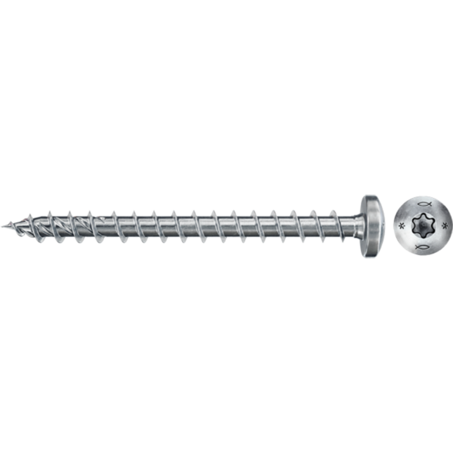 fischer Spanplattenschraube Power-Fast II 6,0x60 Panhead Schraube, 50 Stück