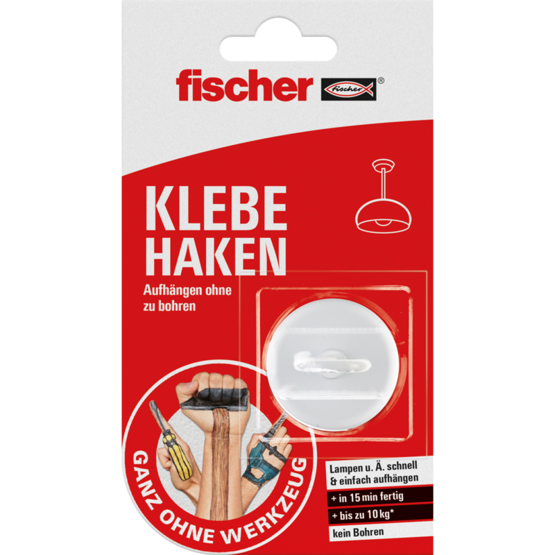 fischer GOW Klebehaken Haken, weiß