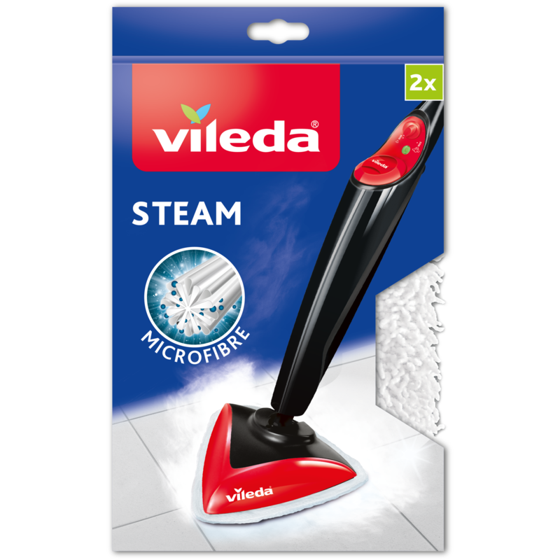 Vileda Ersatzbezug für 100°C & Steam Wischbezug, weiß, 2 Stück